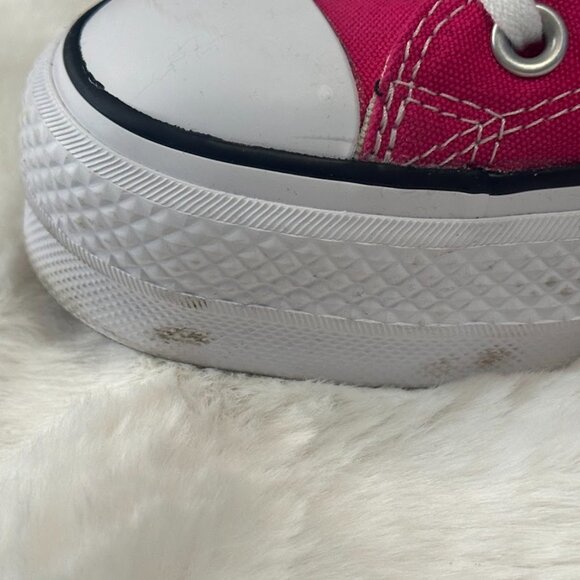Converse All Star Platform Low Top Sneakers Womens US9 Cerise Pink - Picture 4 of 7